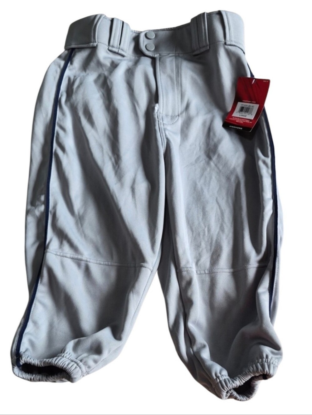 Rawlings Youth Baseball Knicker Pants Gray Size Large New With Tags